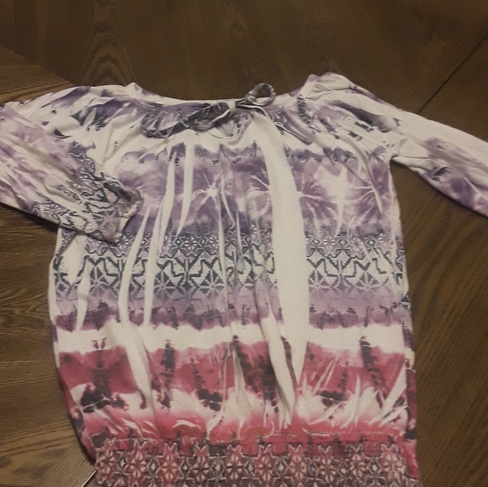 Kids Size 12 Blouse Tie Dye By Kiddo